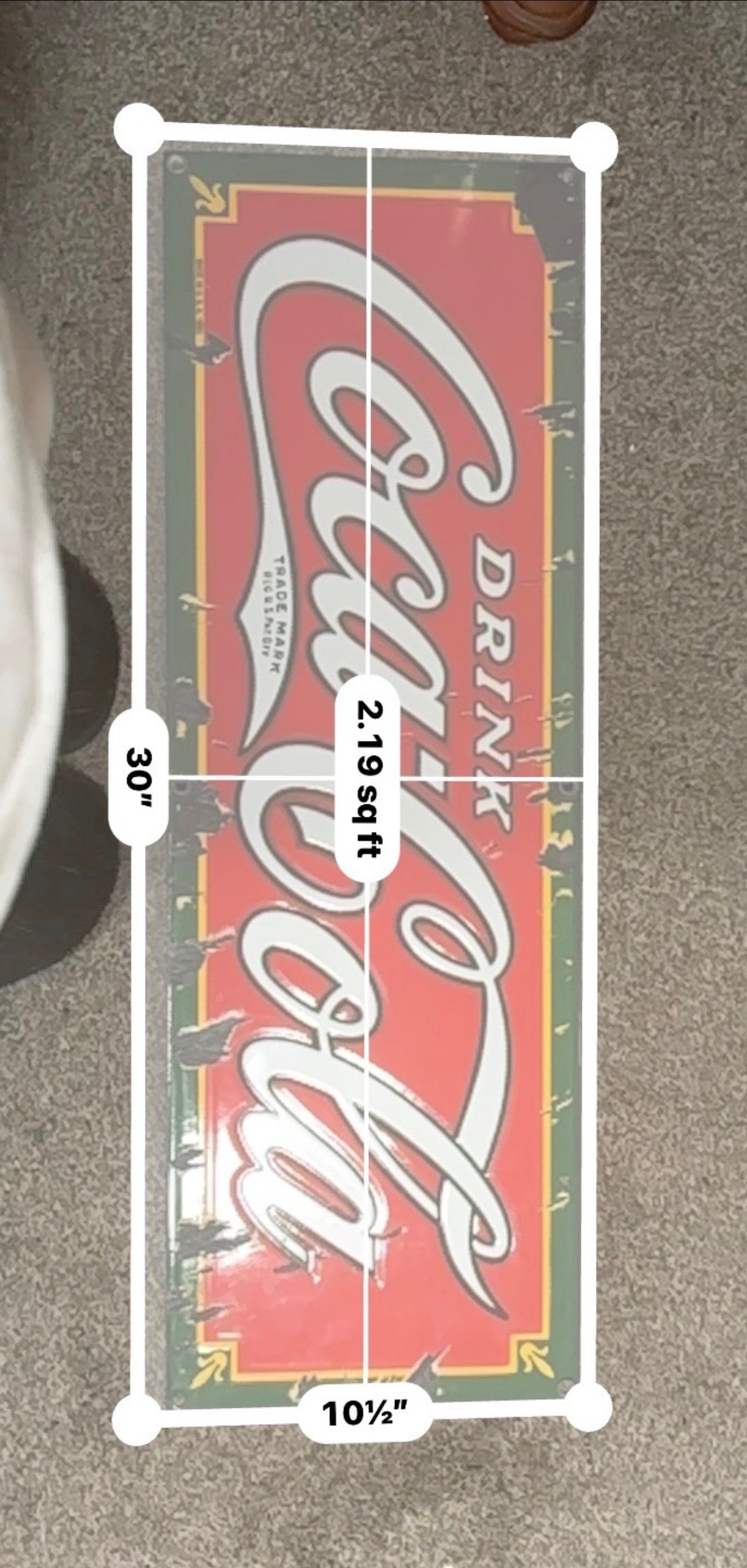 Authentic 1932 Coca-Cola Porcelain Sign – Tennessee Enamel Co. – 30”